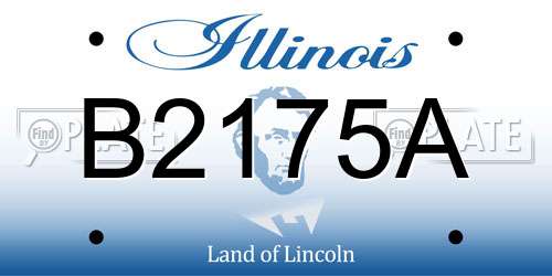 B2175A Illinois License Plate