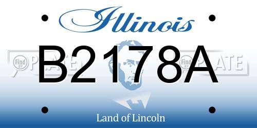 B2178A Illinois License Plate