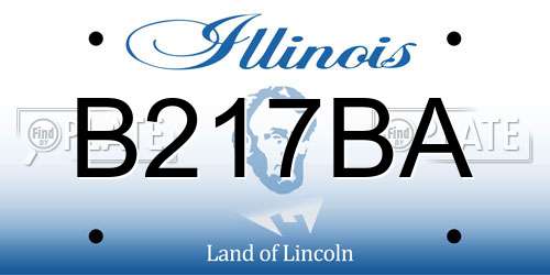 B217BA Illinois License Plate