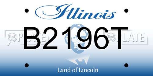 B2196T Illinois License Plate
