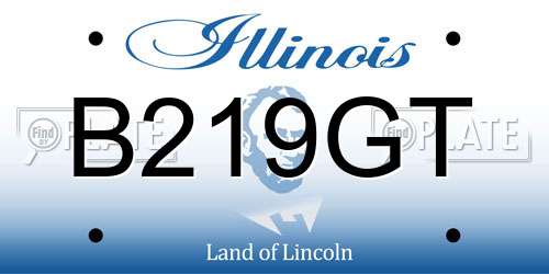 B219GT Illinois License Plate