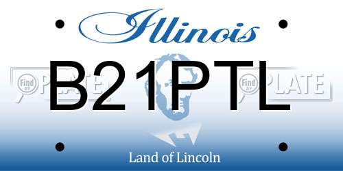 B21PTL Illinois License Plate