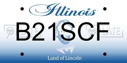 B21SCF Illinois License Plate