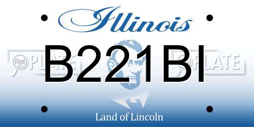 B221BI Illinois License Plate