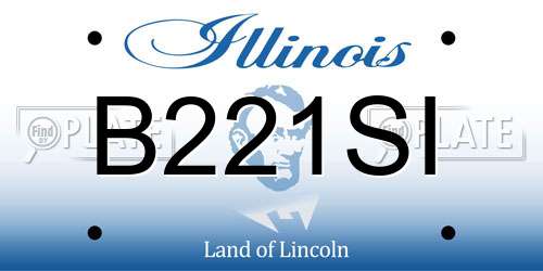 B221SI Illinois License Plate