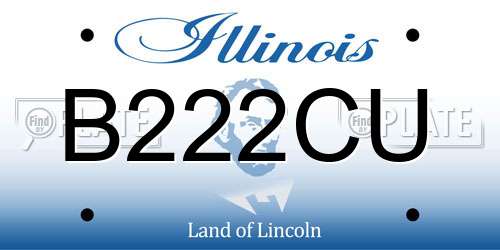 B222CU Illinois License Plate