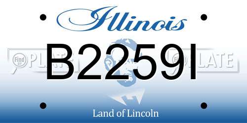 B2259I Illinois License Plate