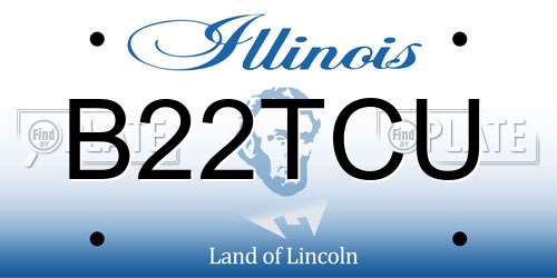 B22TCU Illinois License Plate