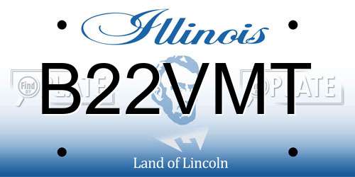 B22VMT Illinois License Plate