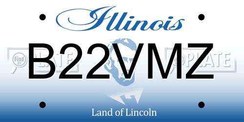 B22VMZ Illinois License Plate