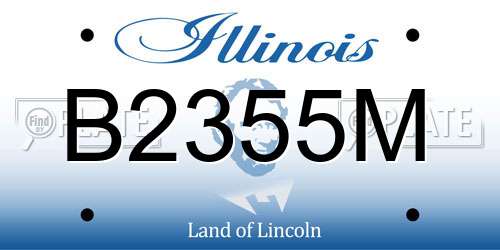 B2355M Illinois License Plate