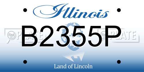 B2355P Illinois License Plate