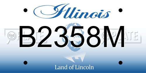B2358M Illinois License Plate