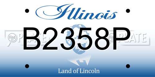 B2358P Illinois License Plate