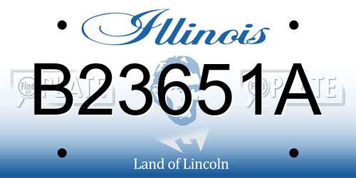 B23651A Illinois License Plate