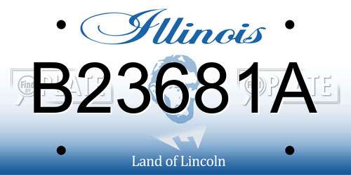 B23681A Illinois License Plate