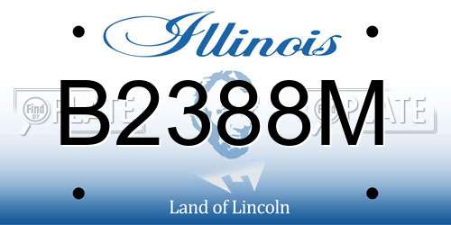 B2388M Illinois License Plate