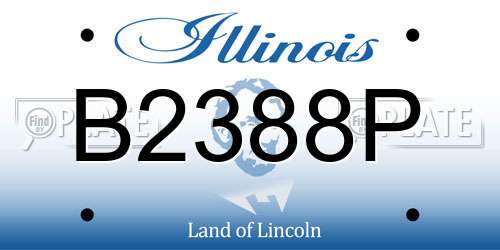 B2388P Illinois License Plate