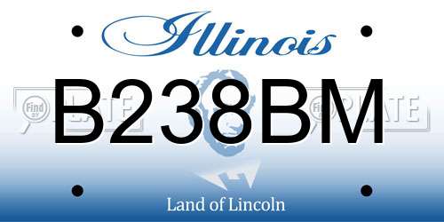 B238BM Illinois License Plate