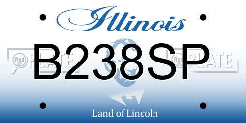 B238SP Illinois License Plate