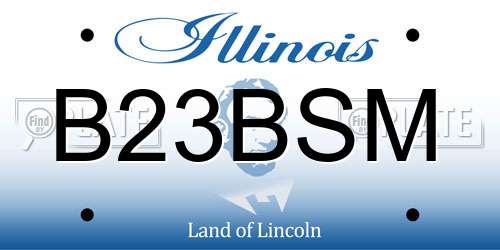 B23BSM Illinois License Plate