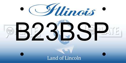 B23BSP Illinois License Plate