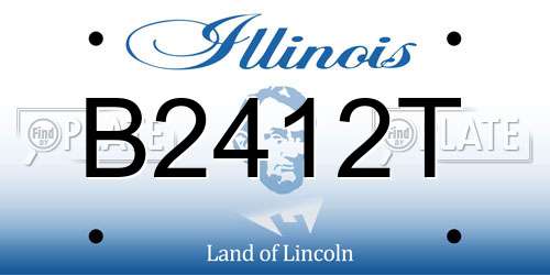 B2412T Illinois License Plate