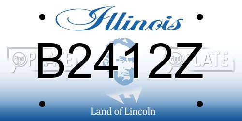 B2412Z Illinois License Plate
