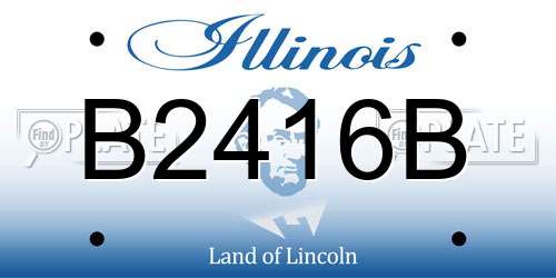 B2416B Illinois License Plate