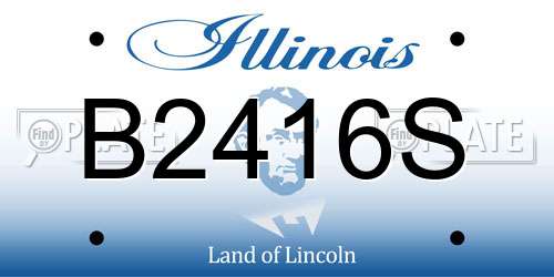 B2416S Illinois License Plate