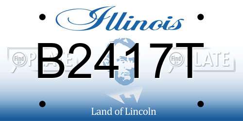 B2417T Illinois License Plate