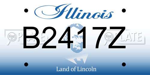 B2417Z Illinois License Plate