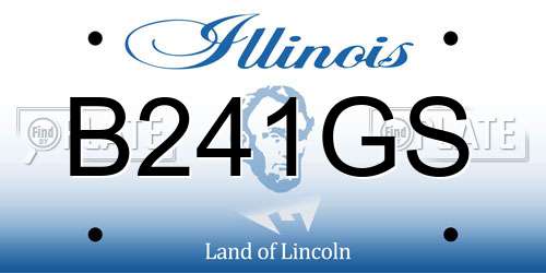 B241GS Illinois License Plate