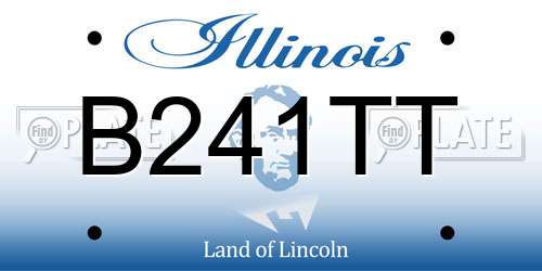 B241TT Illinois License Plate