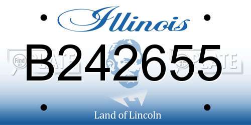 B242655 Illinois License Plate