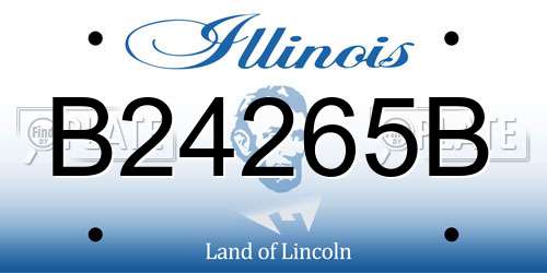B24265B Illinois License Plate
