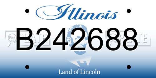 B242688 Illinois License Plate