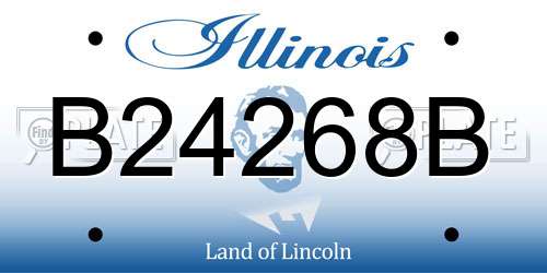 B24268B Illinois License Plate