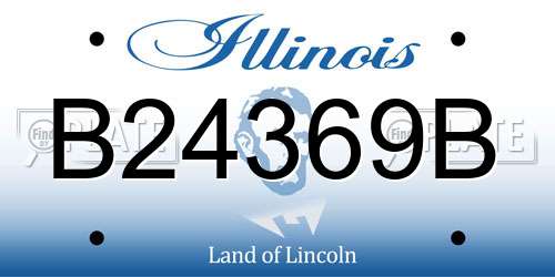 B24369B Illinois License Plate