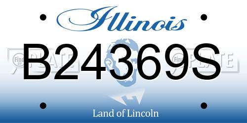 B24369S Illinois License Plate