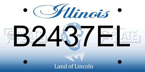 B2437EL Illinois License Plate