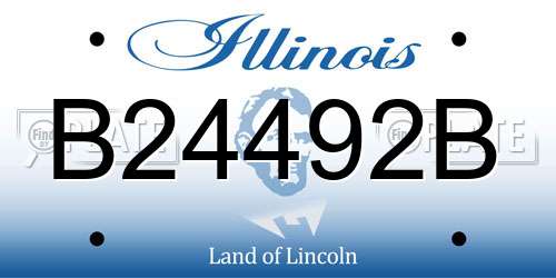 B24492B Illinois License Plate