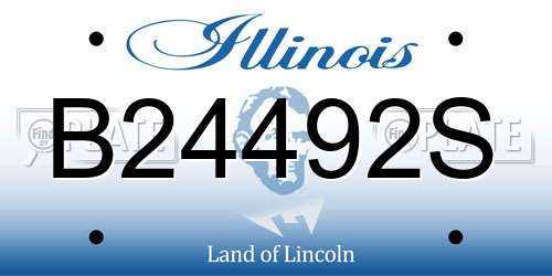 B24492S Illinois License Plate