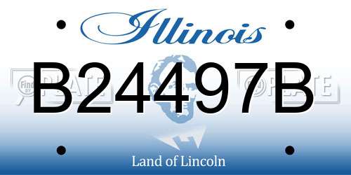 B24497B Illinois License Plate