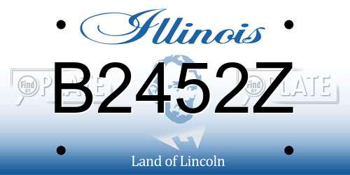 B2452Z Illinois License Plate