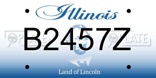 B2457Z Illinois License Plate