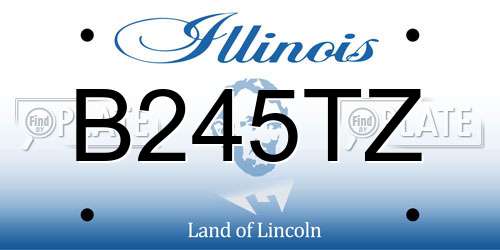 B245TZ Illinois License Plate