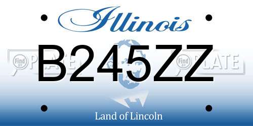 B245ZZ Illinois License Plate