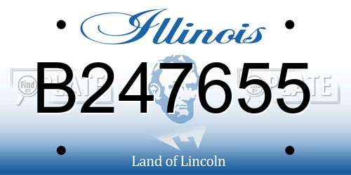 B247655 Illinois License Plate