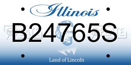 B24765S Illinois License Plate
